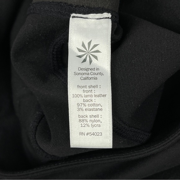 ATHLETA lamb leather suede high rise black leggings, size S - Picture 11 of 12